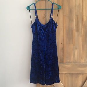 Calvin Klein Crushed Velvet Slip Dress